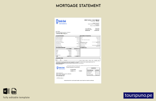 listo para imprimir el extracto de hipoteca del Banco Stanbic de Zimbabwe en for